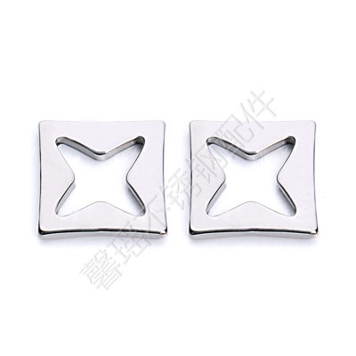 Stainless Steel Small Pendant DIY Jewelry Accessories Professional Processing Customized Square Quadrangle Star