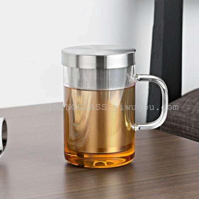  Borosilicate glass handle make  heat resistant tea glass  3 pcs set