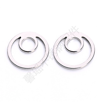 Stainless Steel Small Pendant DIY Bracelet Anklet Necklace Accessories Processing Customized Double Ring