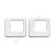 Stainless Steel Small Pendant Bracelet Anklet Necklace Accessories Customized Hollow Square
