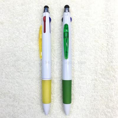Three color ball point pen touch pen advertisement pen