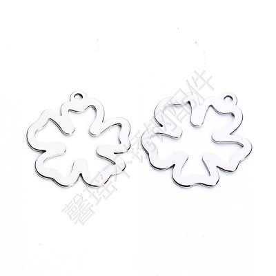Stainless Steel Small Pendant DIY Bracelet Anklet Necklace Ear Stud Accessories Customized Flower Petals