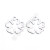 Stainless Steel Small Pendant DIY Bracelet Anklet Necklace Ear Stud Accessories Customized Flower Petals
