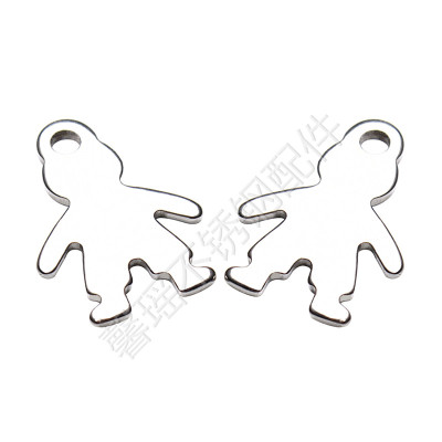 Stainless Steel Small Pendant Accessories Cute Little Boy