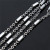 304 Stainless Steel Chain 0.4 Packs Short Grain Chain Bracelet Anklet Necklace Ornament Chain Accessories