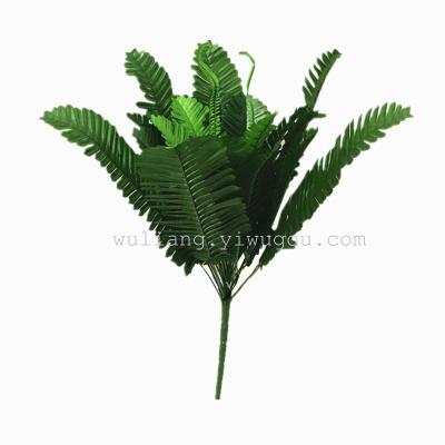 Factory direct selling home indoor and outdoor decorative green grass green plants 24 iron leaves