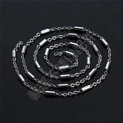 304 Stainless Steel Chain 0.4 Packs Short Grain Chain Bracelet Anklet Necklace Ornament Chain Accessories