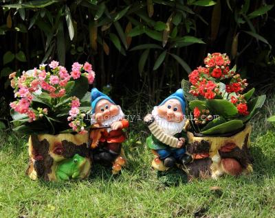 Resin handicraft flowerpot decoration products dwarf