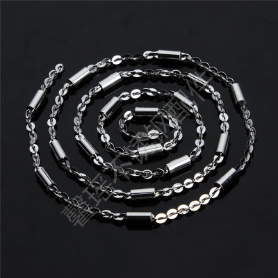 304 Stainless Steel Chain 0.6 Flat Hot Cross Bun Nude Bracelet Anklet Necklace Accessories