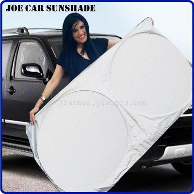 double circle car sunshades with nylon material ,can be printing any logo 
