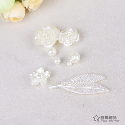 Imitation Pearl Flower DIY Handmade Hair Clips Hair Bow Material Decorative Headdress Accessories