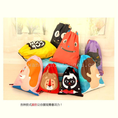 Cartoon Cotton Bag Drawstring Bag Backpack Drawstring Bag Hand Bag Printable