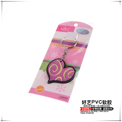 PVC soft plastic key set 3D drop plastic cartoon key accessories
