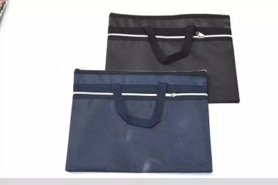 File Bag Invisible Lattice Portable Document Bag Zipper Bag Edge Sliding Bag Mesh Bag