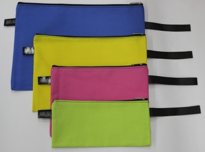 File Bag 600D Color Oxford Cloth Document Bag Mesh Bag Zipper Bag Edge Sliding Bag