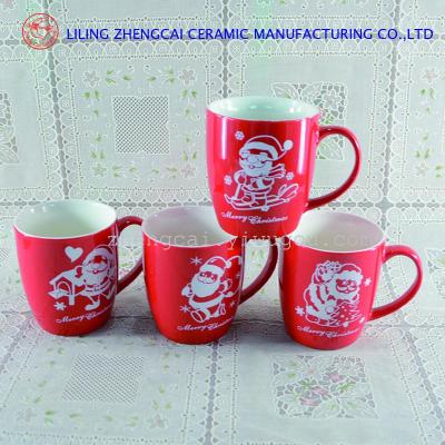 Christmas cup ceramic coffee cup ceramic cup Christmas promotional Cup advertising custom cup