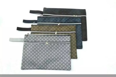File Bag Pips Diamond Double-Layer File Bag Mesh Bag Zipper Bag Edge Sliding Bag