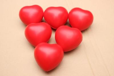 PU sponge heart genuine love love balls