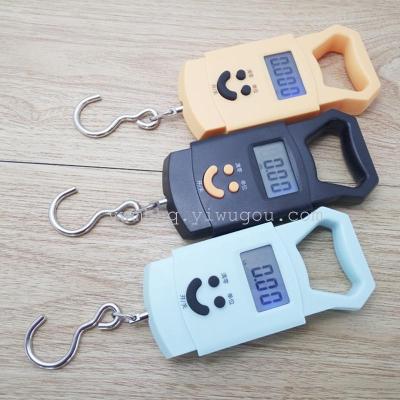 A portable electronic scale hanging luggage scale Chinese 50kg blue backlight