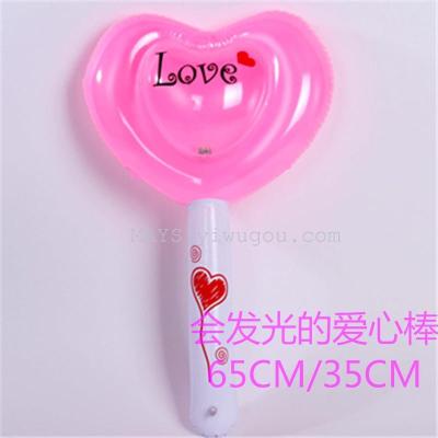 Inflatable toys wholesale hot light night market stall love stick model toy Festival props