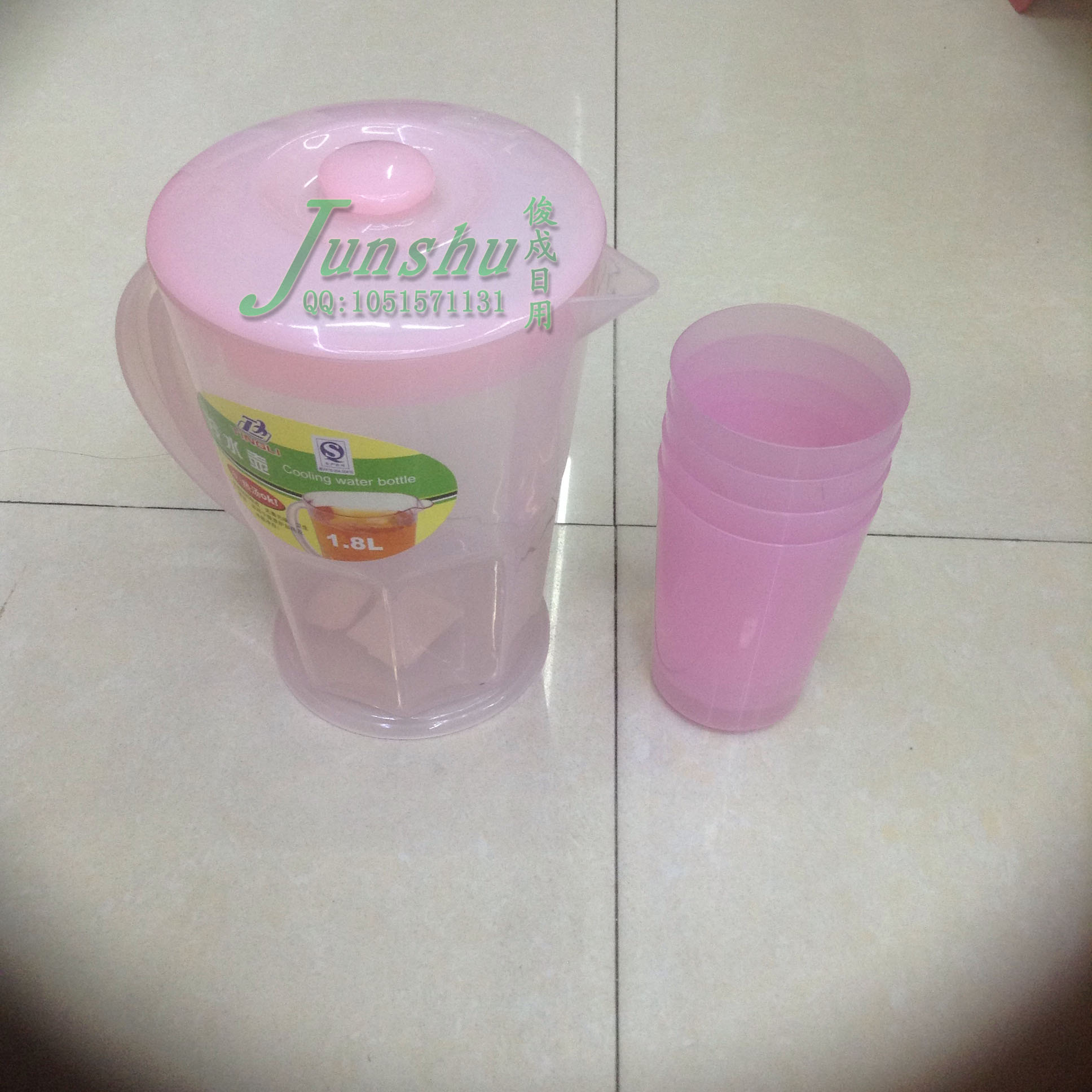 冰水壶 套装塑料水壶水杯 凉茶壶水壶