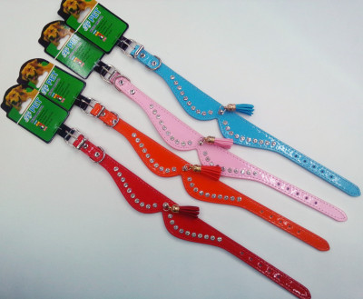 Pet Cat and Dog Collar Universal New Hot Sale Butterfly Rhinestone + Wheat Collar