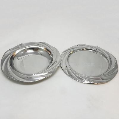 Stainless steel, jade leaf plate embossed plate deepen soup plate home dish plate export plate