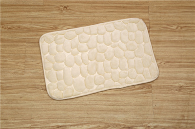 Super soft mat mat in front of the bedroom bathroom kitchen flannel embossed absorbent mat for foreign trade