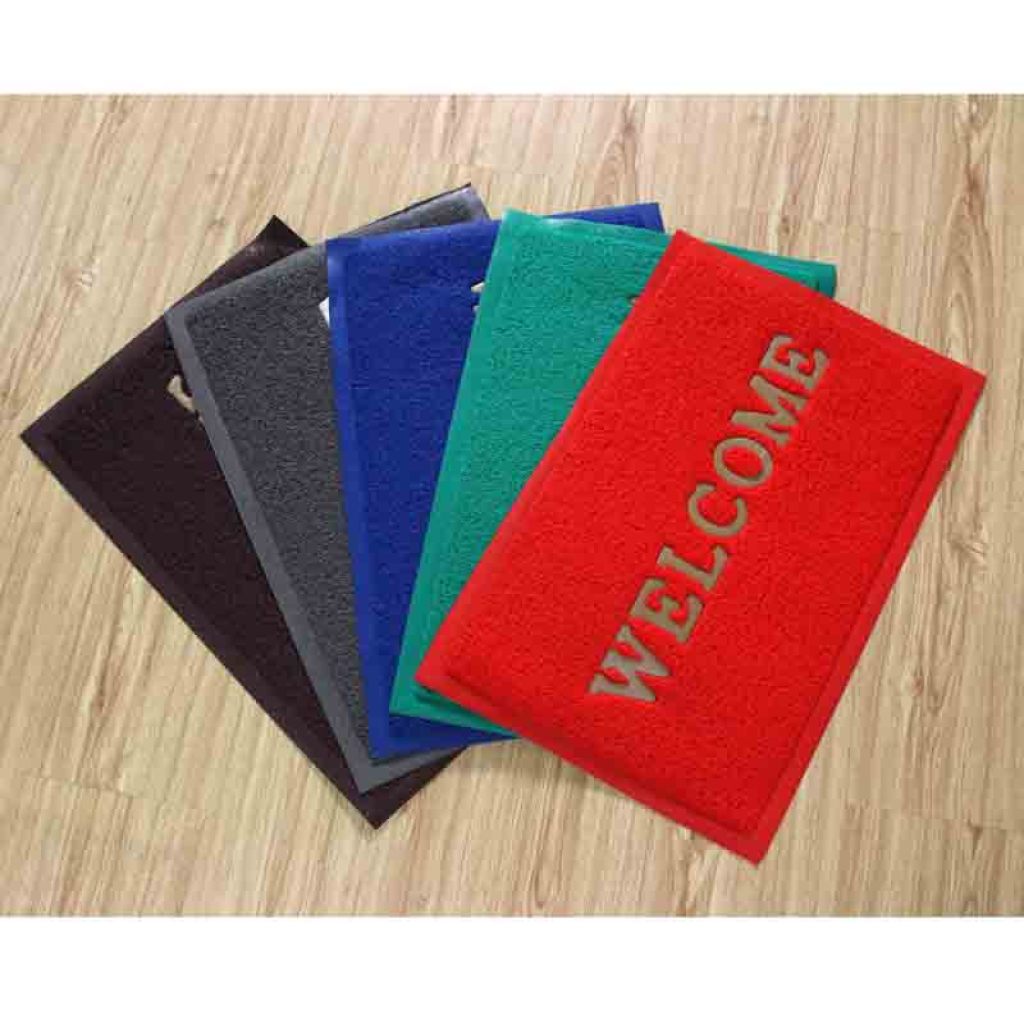 防滑PVC喷丝地垫 地毯welcome脚垫  门口垫拼花地垫