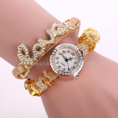 Korean fashion imitation Pandora bracelet watch foreign hot love Bracelet Watch