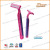 Export abroad two layer stainless steel, rubber handle injection rubber the disposable razor ladies razor razor razor