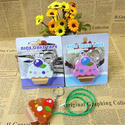 Korean cartoon Keychain cake tape tape stationery wholesale