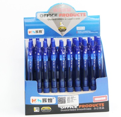 Brilliant office ballpoint pen blue advertising pen simple ballpoint pen 388 press ballpoint pen plastic.