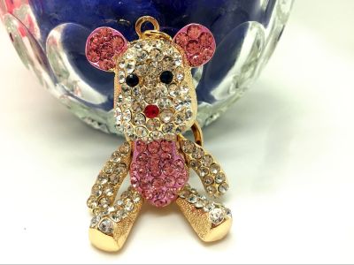 The violent bear Keychain diamond jewelry gift high-end car pendant cartoon Zodiac Pendant
