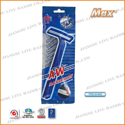 Export abroad two - layer plastic the disposable razors and razors manually the packed in bags of 10