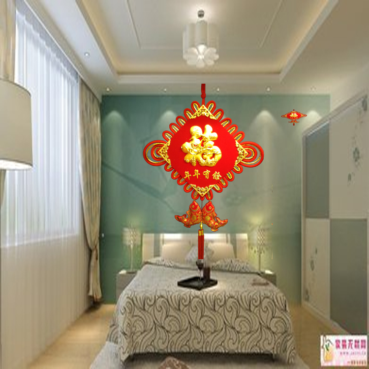 厂家直销  双线 挂鱼云如意  中国结大小号  福字 家居