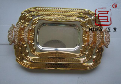 Gold-Plated Square Plate Silver-Plated (Golden Edge Spray) (Rose Edge Spray) Zinc Alloy Handle