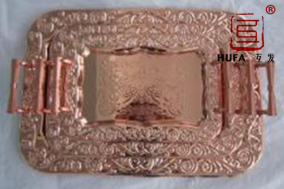 26-Plate Rose Gold Plated Imitation Gold Chrome Plated Three-Piece Plate Art Plate