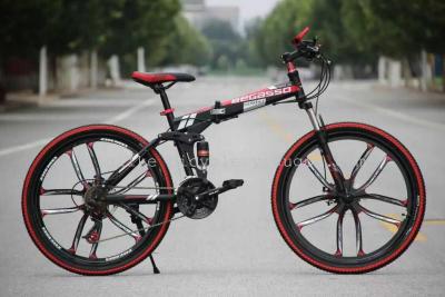 Bicycles 26 \"21 - speed folding damping 10 - ring mountain bike factory direct sales