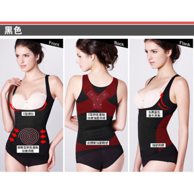 Spring postpartum slimming body shaping clothes red far out magnetic therapy support chest breathable able abdomen top girdle waist corset underwear