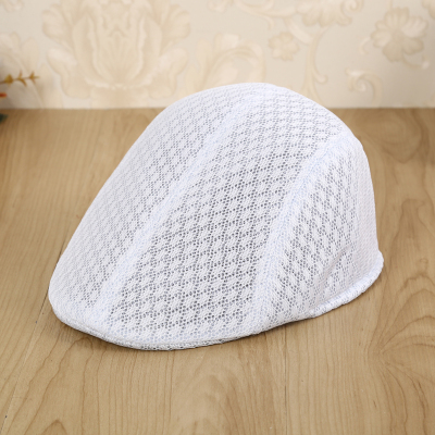 Men's and Women's Outdoor Mesh Breathable Hole Summer Cooling Beret Korean Style Sports Peaked Cap