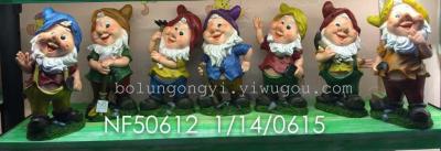 The 7 Dwarfs set resin decoration