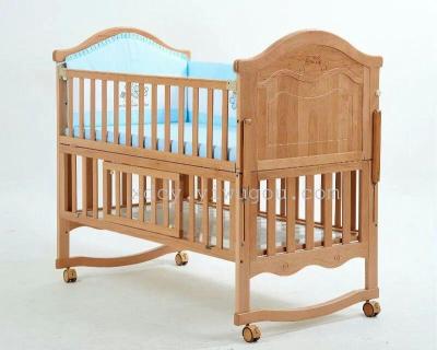 High grade multifunctional baby solid wood bed