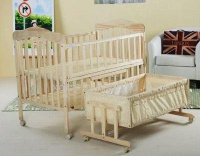 Multifunctional wood baby cradle