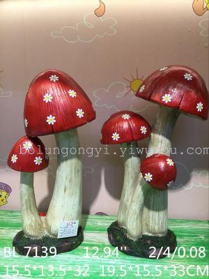 The mushroom resin handicraft ornaments
