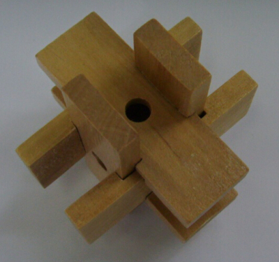 Wooden toy, kongming lock, [6 pieces lock]