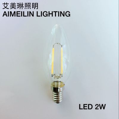 LED tungsten lamp filament lamp, LED bulb, LED candle lamp C35 2W