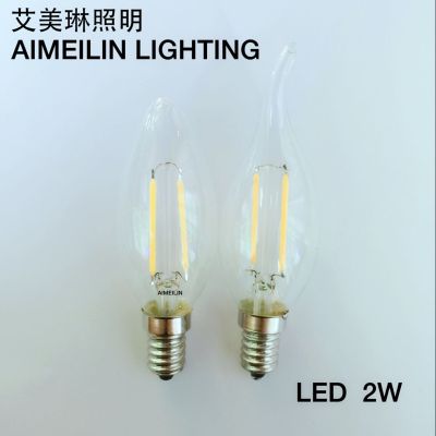 LED tungsten lamp filament lamp, LED bulb, LED candle lamp C35 2W