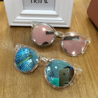 The Korean version of transparent reflective lens frame sunglasses