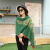 The autumn winter new printing scarf imitation cashmere shawls female peacock feather wings
